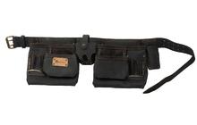 DOUBLE TOOL POCKETS WITH BELT IN TANNED LEATHER thumbnail