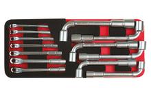 FOAM UNIT OF 13 OFFSET OPEN WRENCHES thumbnail